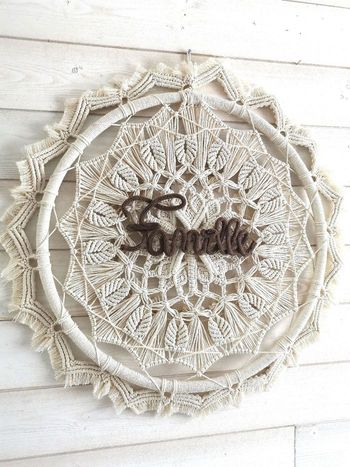 Mandala macramé personnalisable
