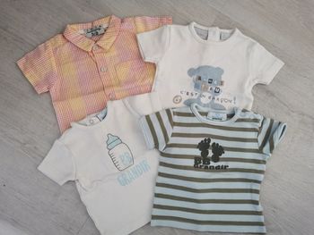 Lot 4 shirt manche courte 3 mois