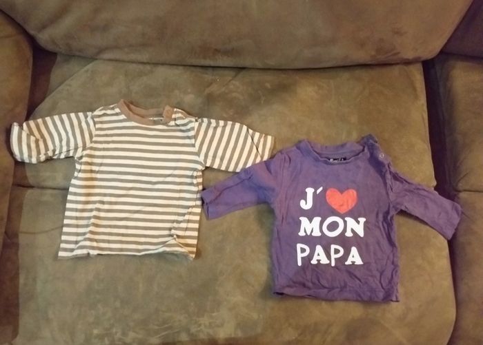 Lot de 2 t-shirts manches longues