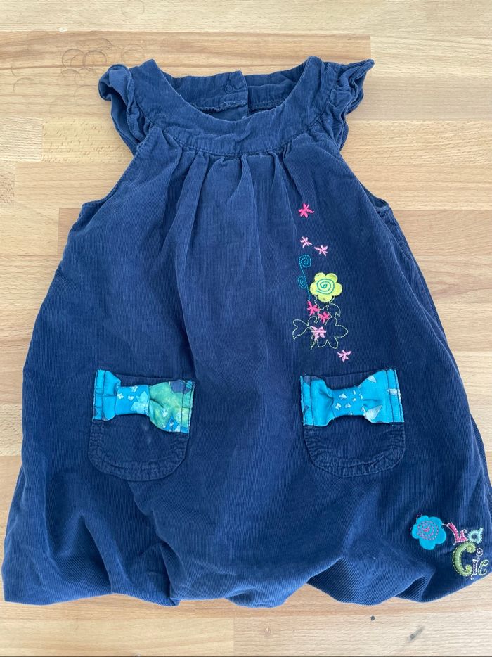 Ensemble 18 mois robe et t-shirt tons bleus - photo numéro 5
