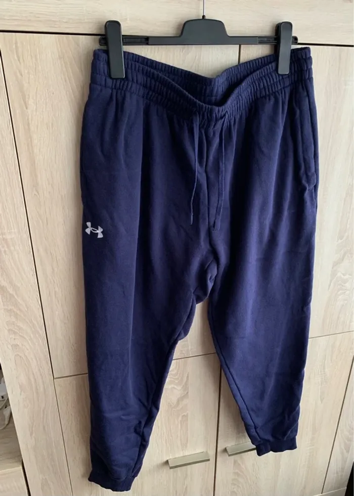 Pantalon jogging survêtement homme under armour bleu marine xl