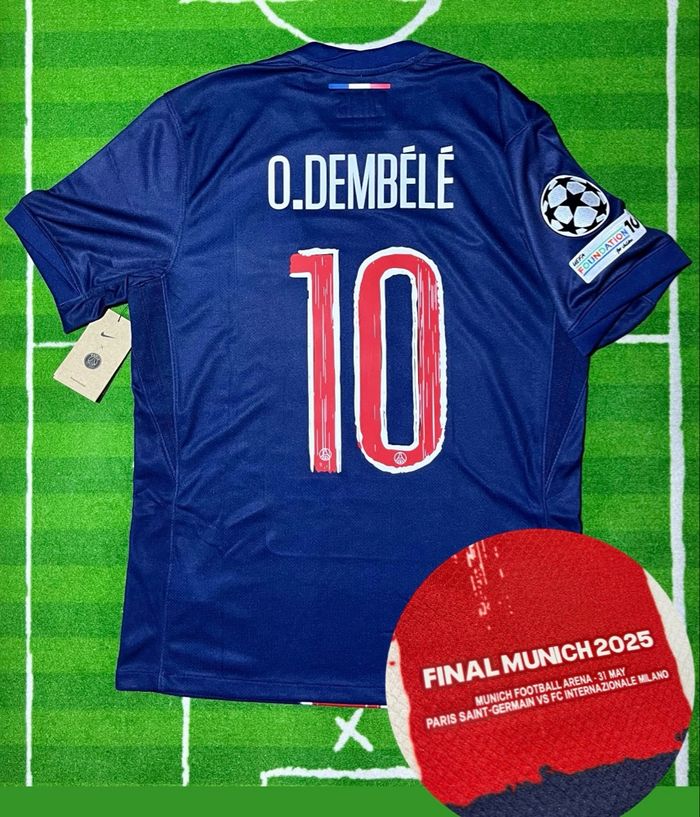 Maillot foot PSG 🇫🇷 home 2024/25 Dembele finale LDC