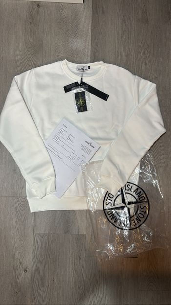 Pull Stone island Blanc