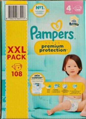 1 carton de couches Pampers  taille 4