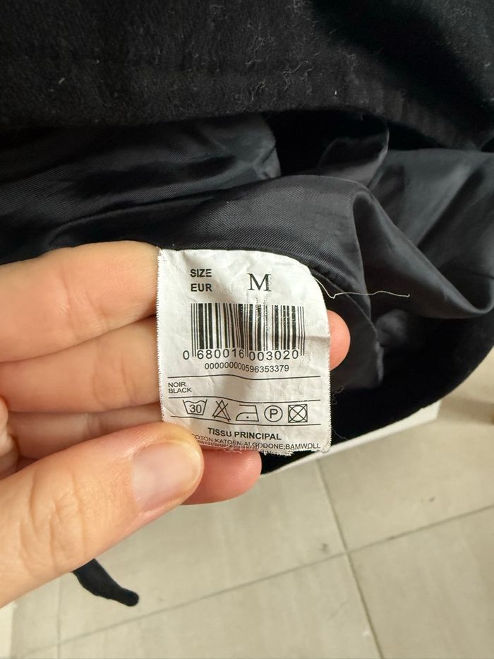 Manteau veste noire habillée avec boutons taille M - photo numéro 4