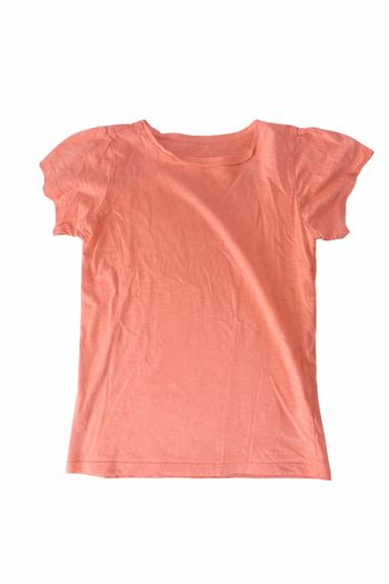 T-shirt fille 8 ans corail manches courtes 