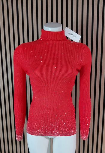 Superbe pull à col roulé corail J&H 😍