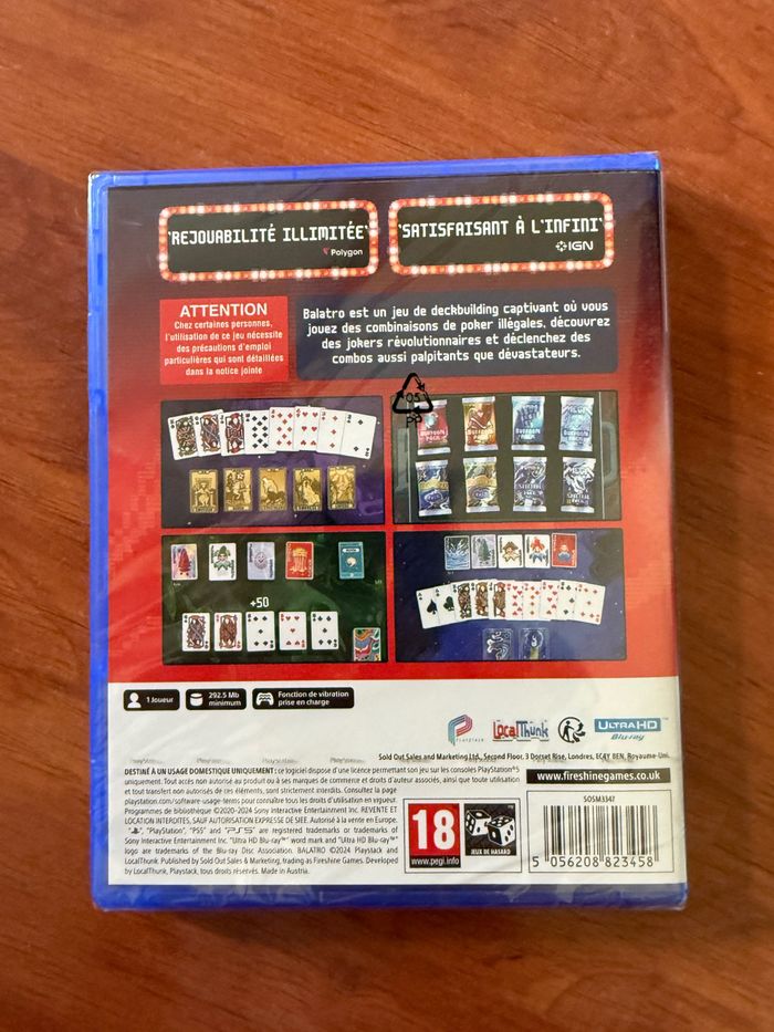 Balatro Édition Spéciale Jeu Sony Playstation 5 Ps5 NEUF sous blister - photo numéro 2