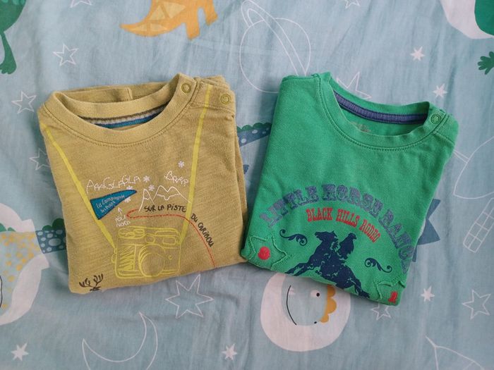 Lot 2 t-shirts ML 4 ans LCPD