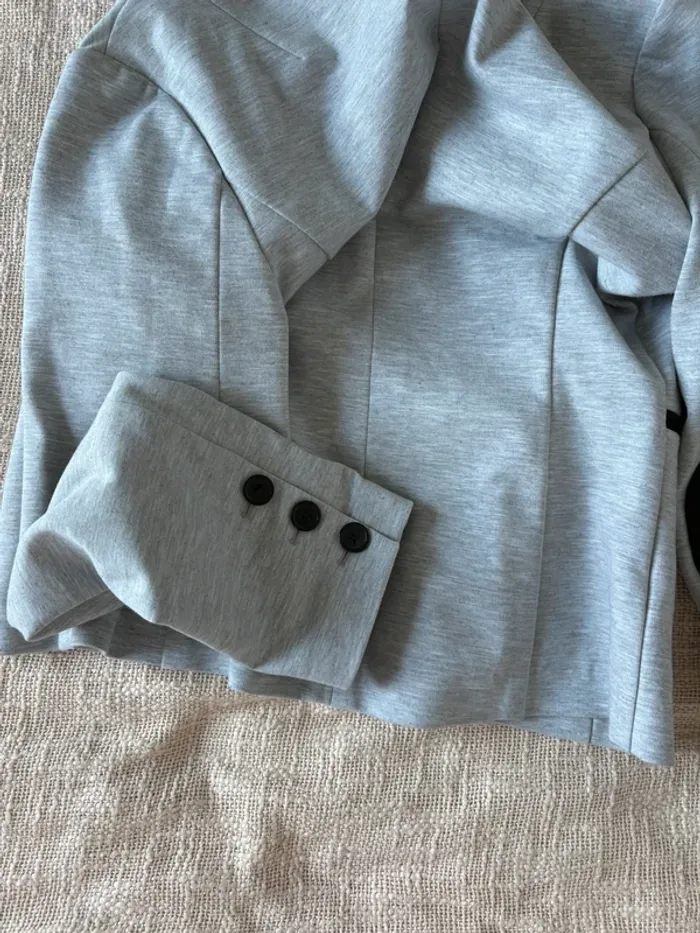 Blazer Naf Naf gris et noir – Taille 38 - photo numéro 3
