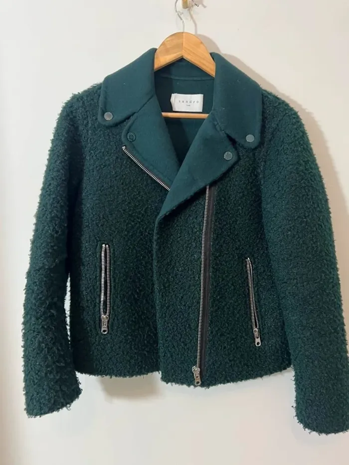 Manteau Sandro vert foncé - photo numéro 2