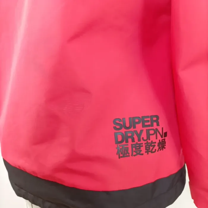 Veste coupe-vent Superdry rose à capuche – taille M A775 - photo numéro 5