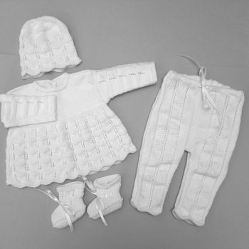 Ensemble Naissance NEUF tricot bébé tricoté main