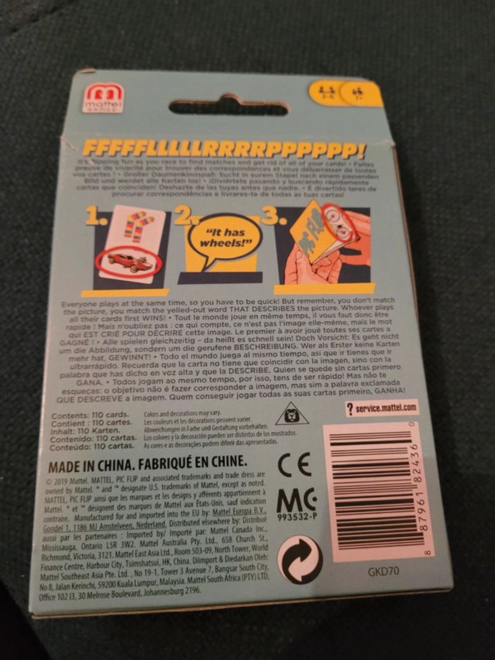 NEUF Jeu de société cartes Pic Flip Mattel Games rapidité observation - photo numéro 2