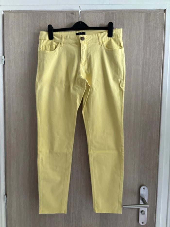 Pantalon Slim fit jaune paille - Kiaki - T42