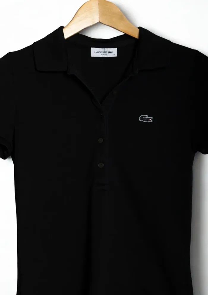 Polo noir manches courtes Lacoste Taille 34 - photo numéro 2