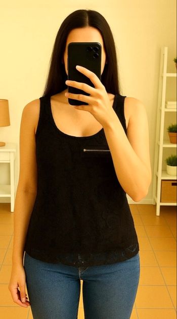 Debardeur noir dentelle cache cache 1