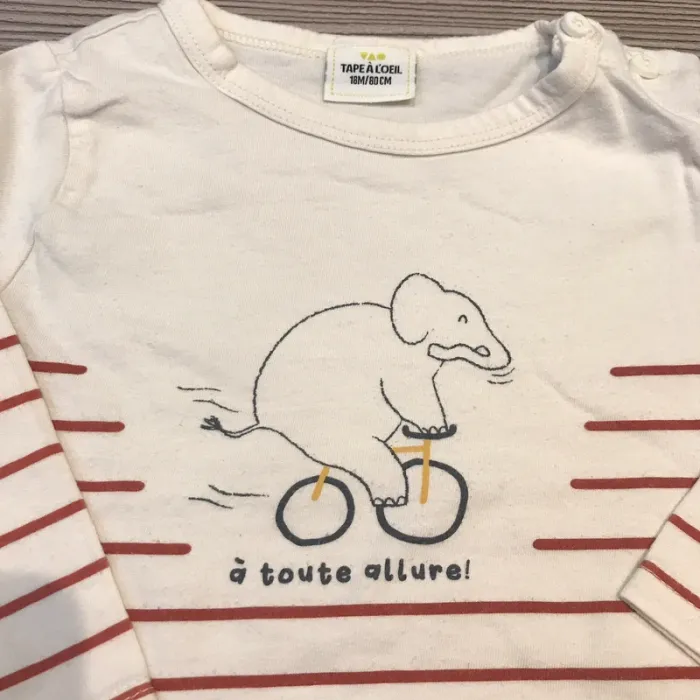 🦊 Ensemble 3 pièces éléphant 18 mois TAO 🦊 - photo numéro 3