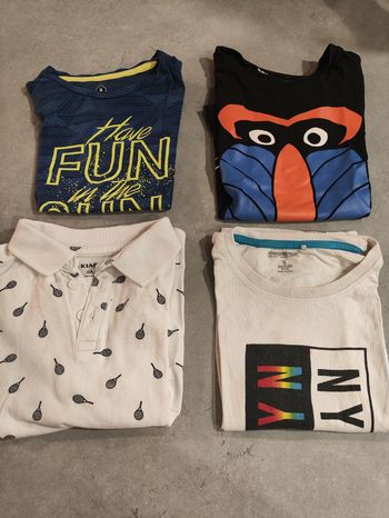 Lot de 4 t-shirts garçon – Manches courtes – Taille 6 ans