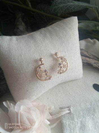 Boucles d'oreilles bohèmes lunes étoilées