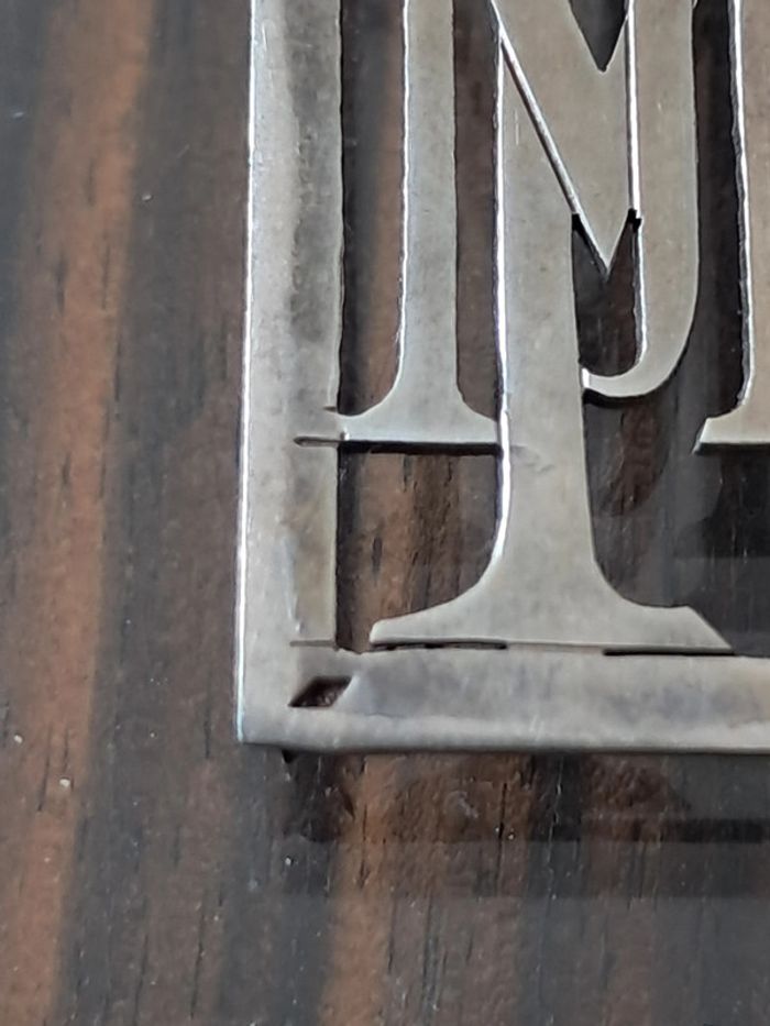 Grand monogramme en argent art déco PM ou MP - photo numéro 2