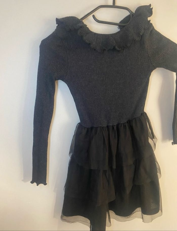 Robe gris foncé fille 8ans