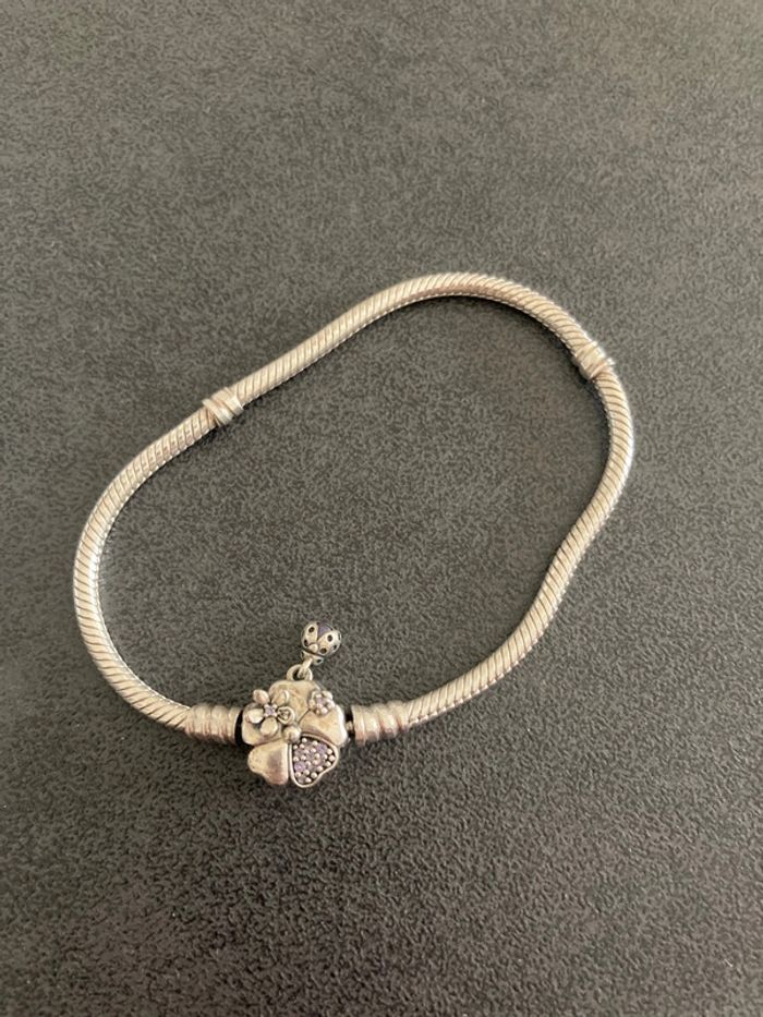Pandora bracelet charms trèfle bijou femme taille 19 - photo numéro 2