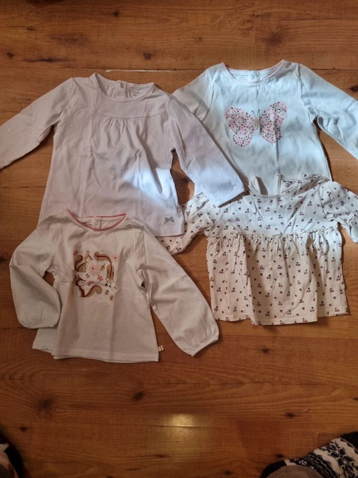 Tee-shirt manche longue fille 18 mois
