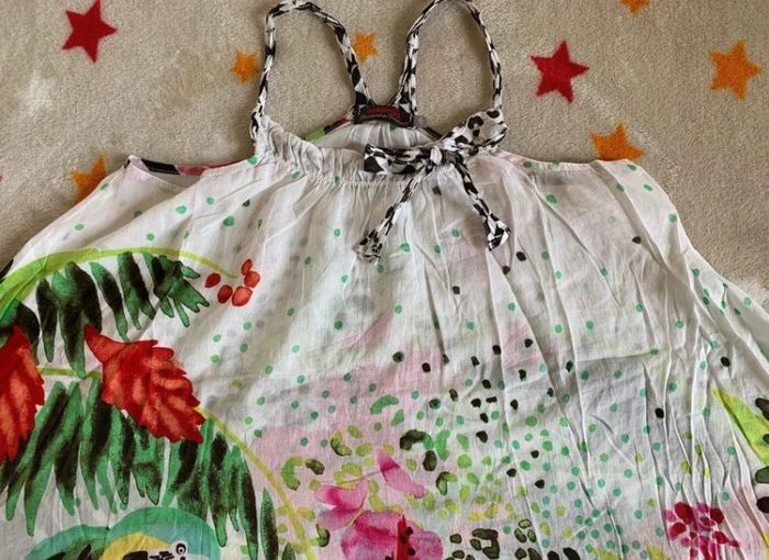 Robe d’été Catimini 6 ans Blanche et Multicolore - photo numéro 4