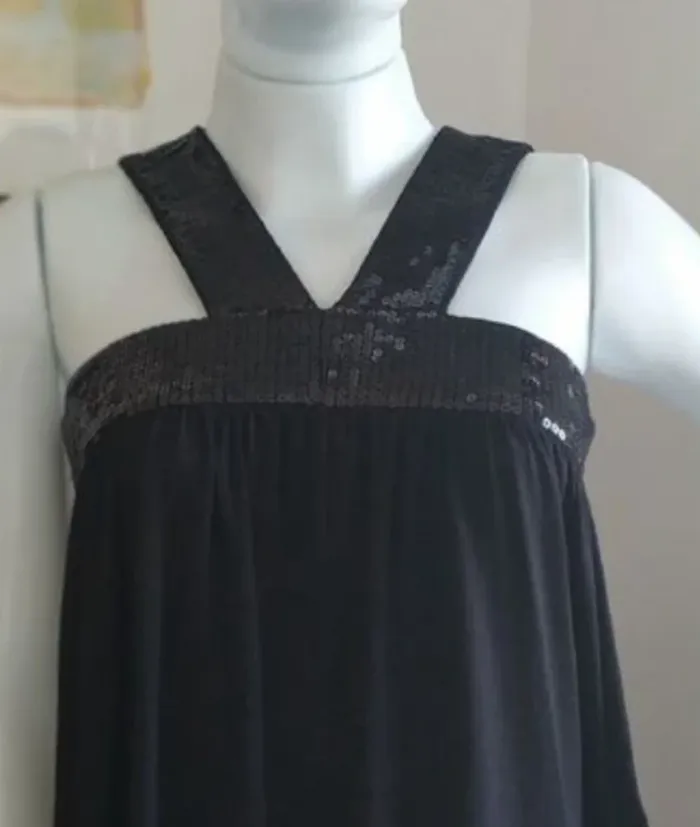 Super top, Vila taille L / Noir + sequin / très bon état - photo numéro 8