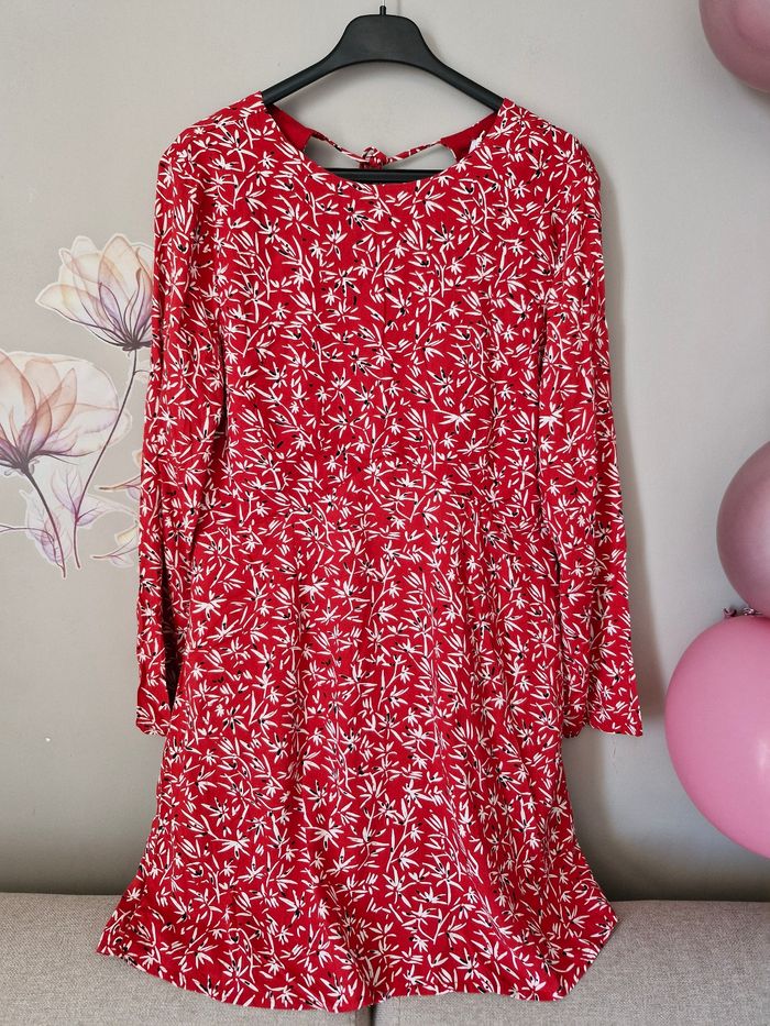 Robe rouge à motif taille 44 neuvr avec étiquettes de SBRN - photo numéro 4