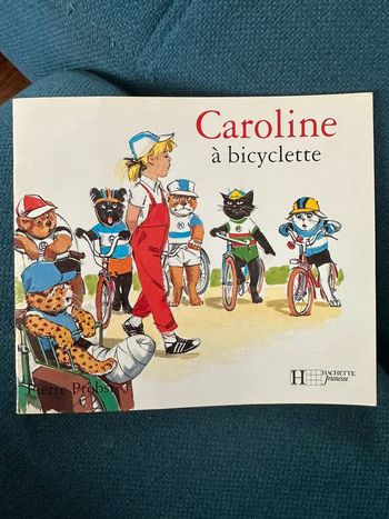 Livre ancien Caroline à bicyclette vélo album Pierre Probst Hachette vintage