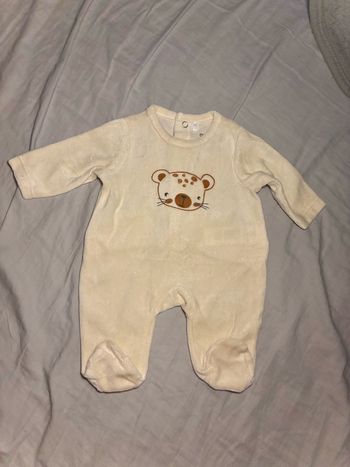 Pyjama naissance en velours pour bébé garçon Orchestra