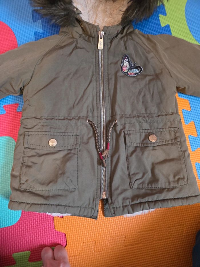 Manteau a capuche chaud 12/18 mois - photo numéro 3
