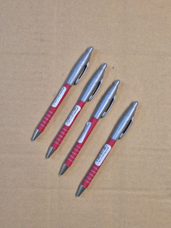 Lot 4 stylos billes Paper Mate Flexgrip rouges