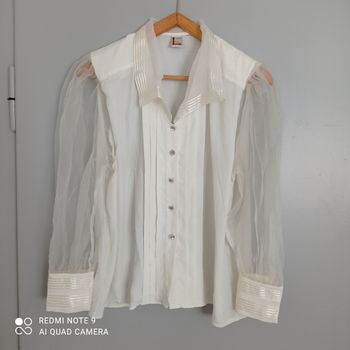 Blouse crème t40/42 vintage
