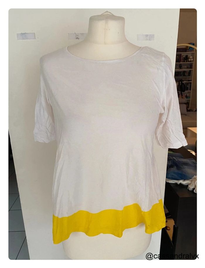 Tee shirt blanc et jaune - COS