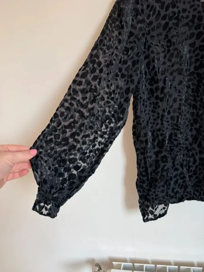 Blouse léopard noir - photo numéro 2