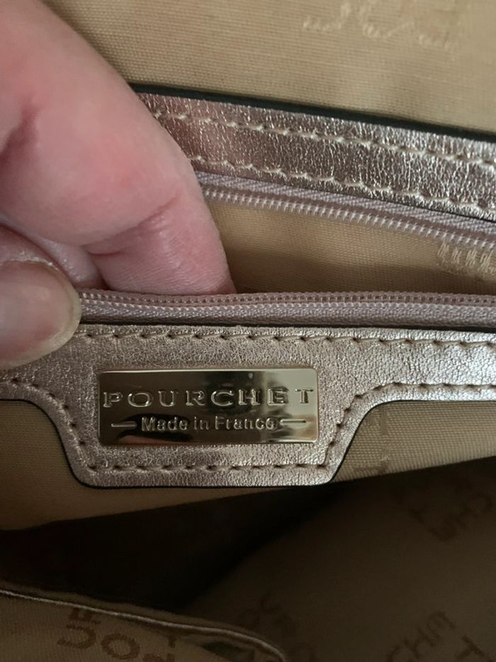 Sac Pourchet cuir métallisé - photo numéro 6
