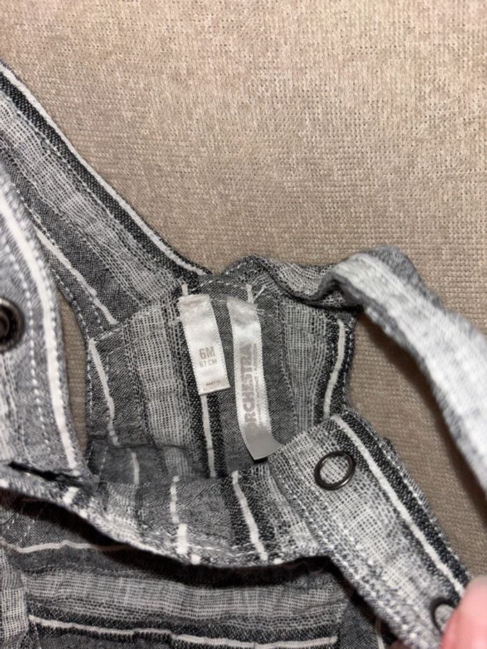 Lot de 2 Salopette courte / combi short leger 6 mois - photo numéro 7