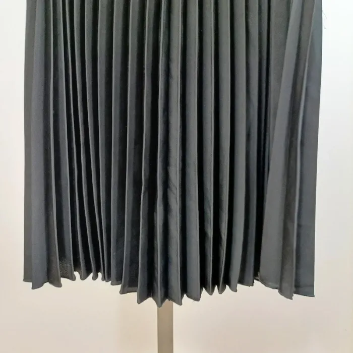Jupe midi plissée noire satinée – Elenza by LaL – Taille L A738 - photo numéro 6