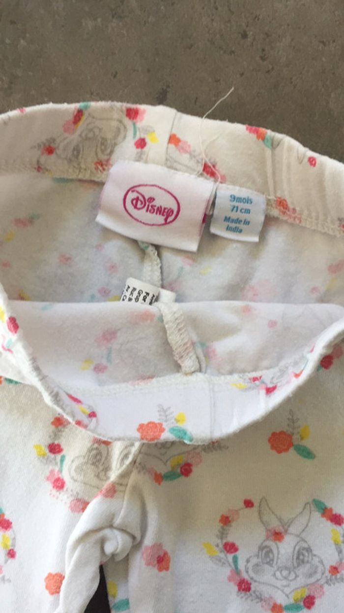 Caleçon legging Disney 9 mois lapin fleurs - photo numéro 3