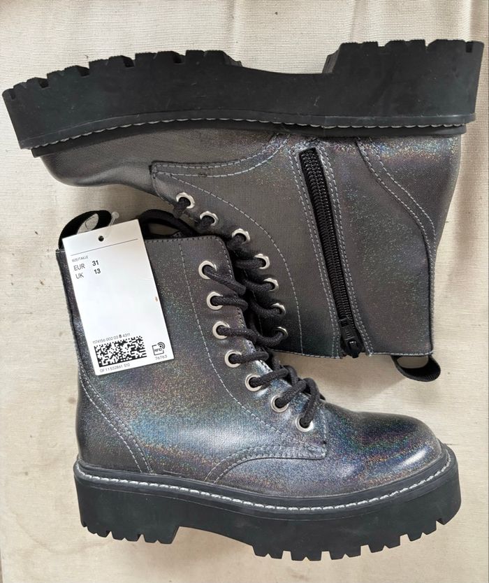 Bottines argentées  T31