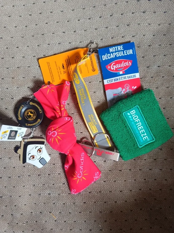 Lot porte clés et goodies tour de France
