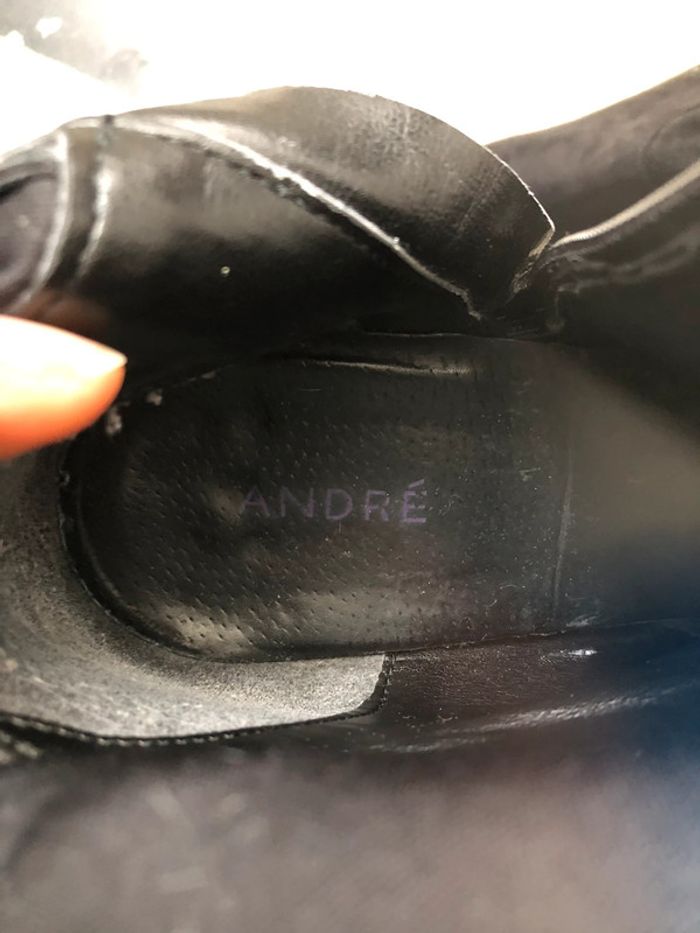 Bottes André en daim noir taille 41 - photo numéro 11
