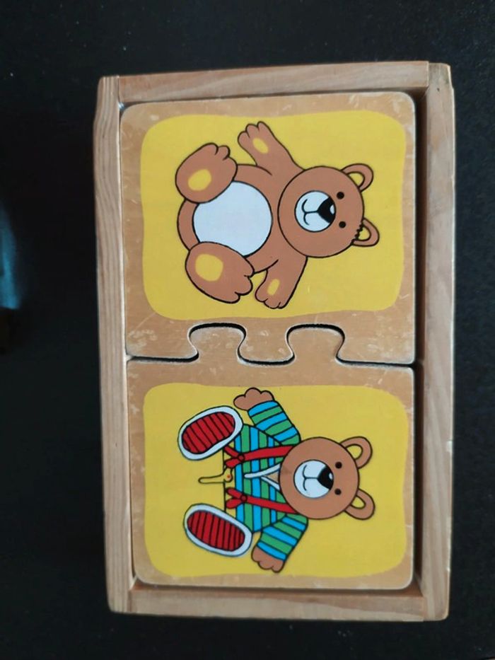 Jeu rétro les contraires en bois