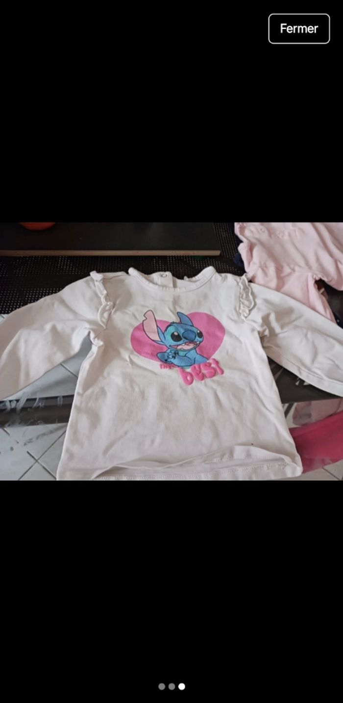 Lots tee short disney manche longue taille 12 mois - photo numéro 3