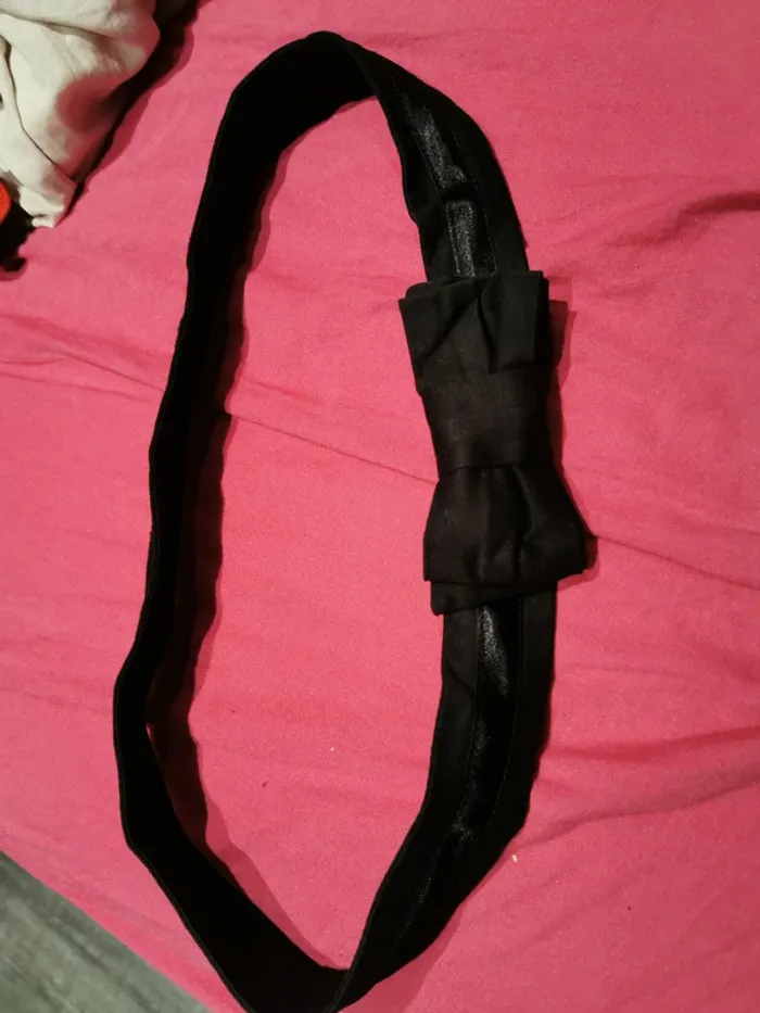 Ceinture noir nœud 95 cm - photo numéro 2