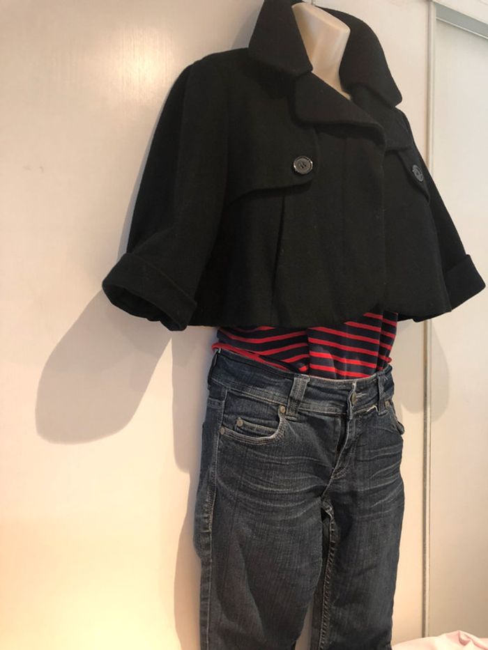 Camaïeu petite veste matière Caban taille 38 - photo numéro 17