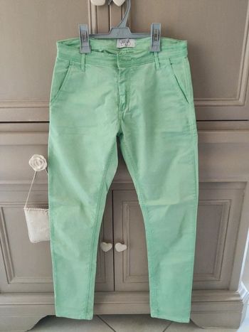Pantalon en Toile vert menthe le temps des cerises taille 36